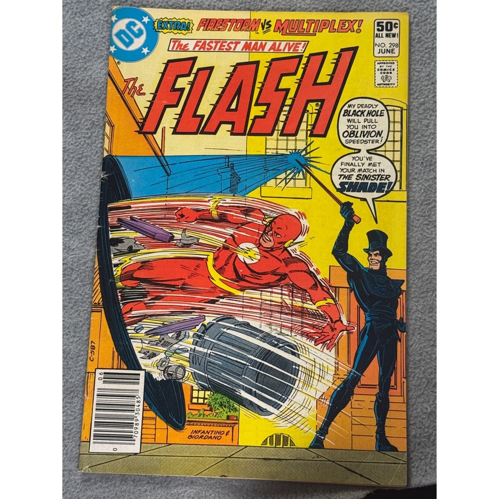 DC Comics The Flash‎ No 298 June 1981 Bronze Age Barry Allen Sinister Shade 50c